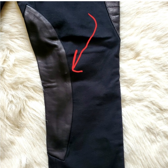 rag & bone Ilford Leather Panel Skinny Black Pants 🐈⬛ - Picture 7 of 12